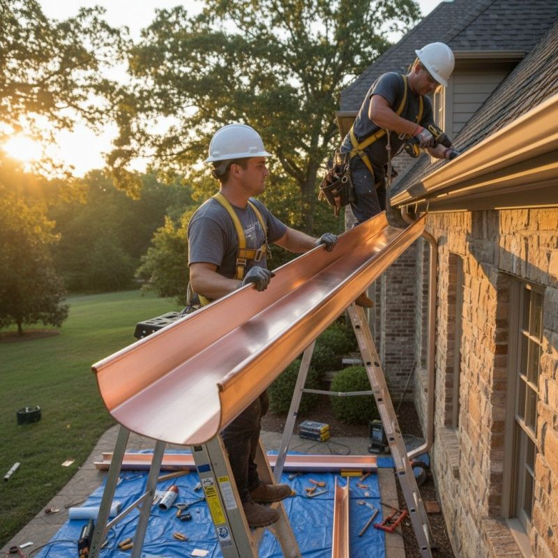 Copper Rain Gutter Service in Mcdonough, GA