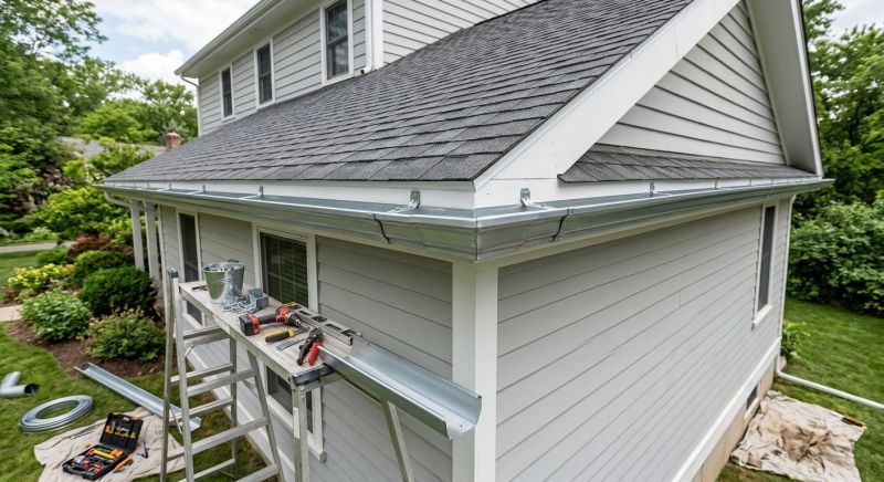 Steel Rain Gutter Installation in Mcdonough, GA